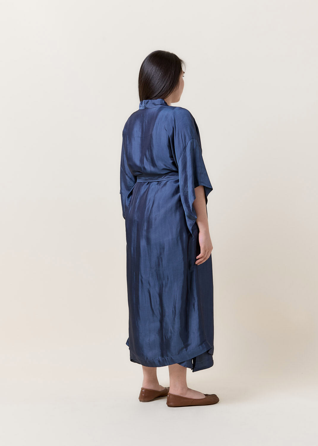 Long Silk Kimono Grey