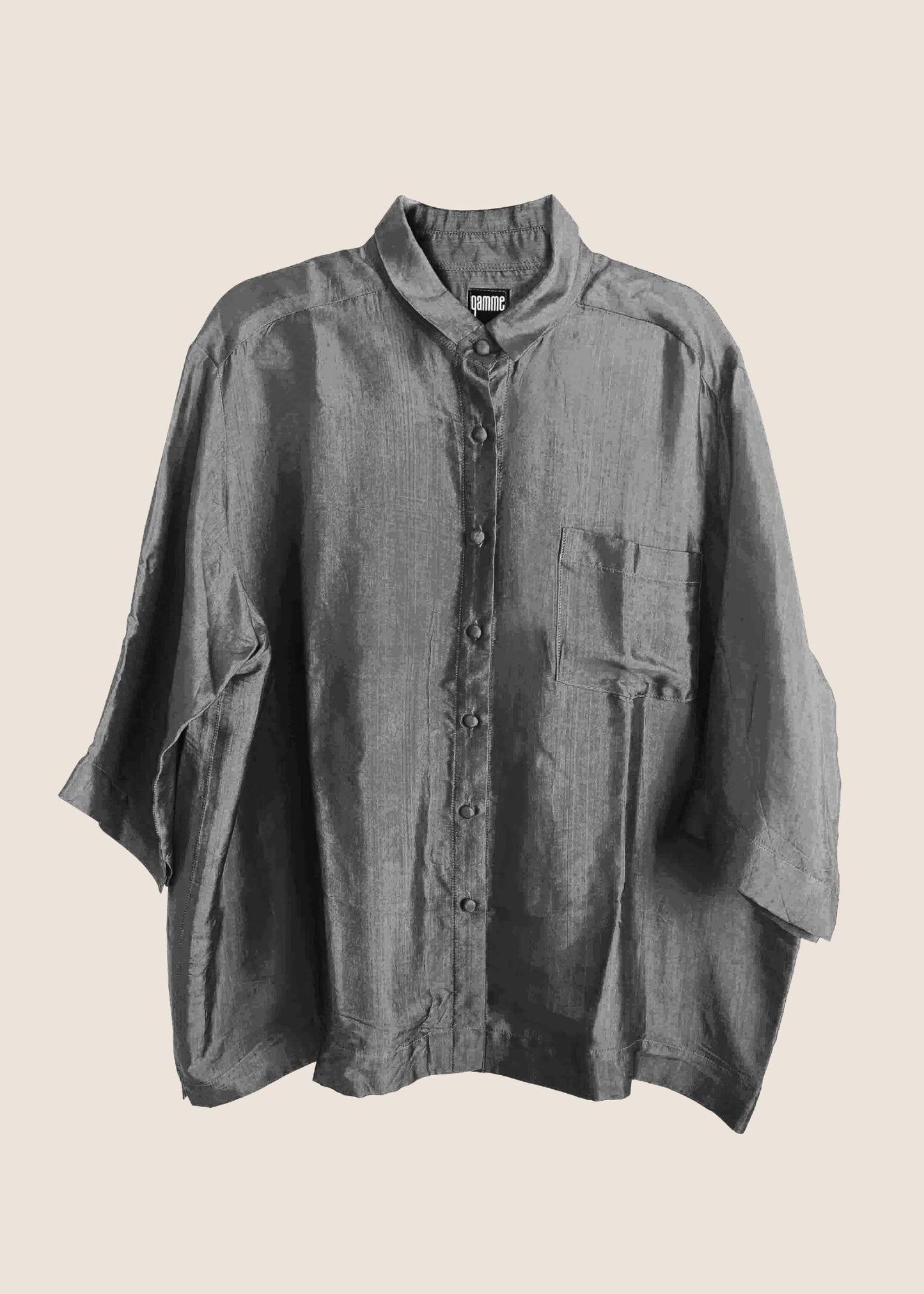 Olive Silk Shirt