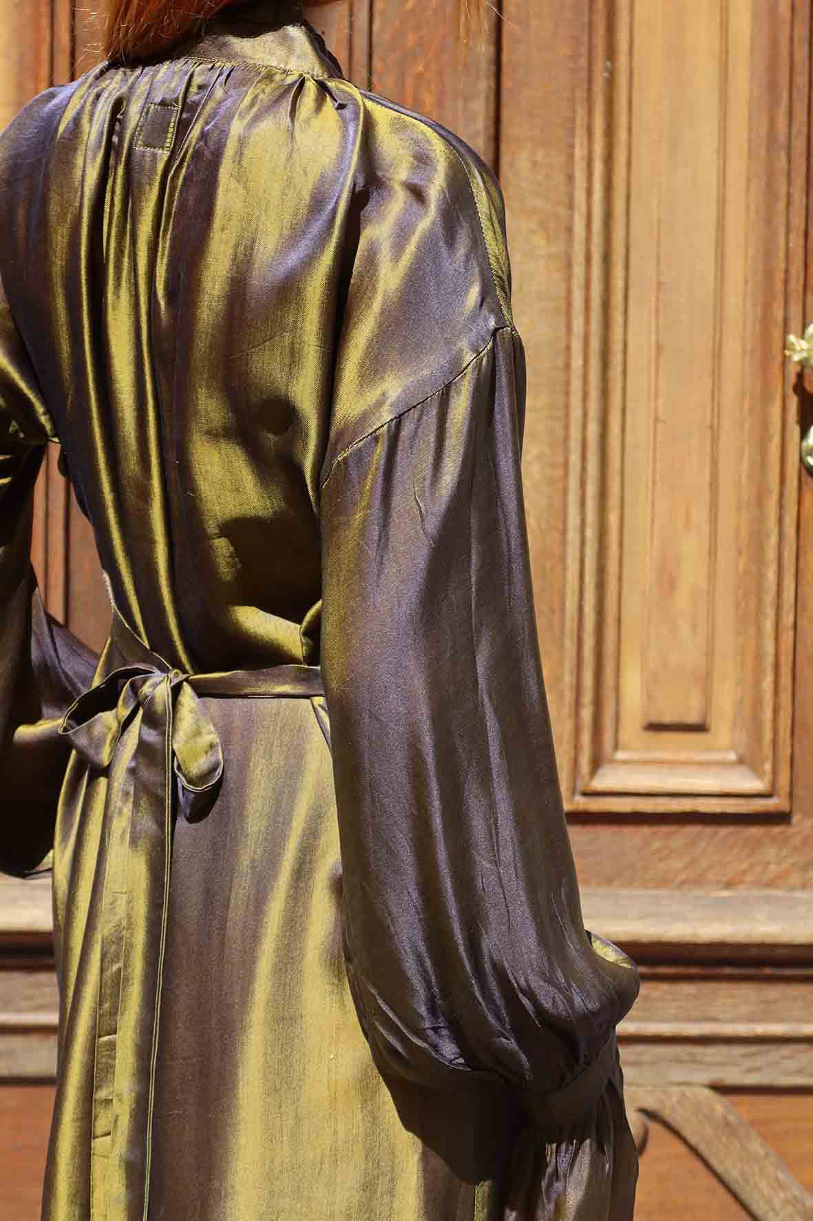Golden Silk Dress Juliette