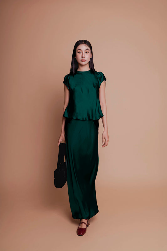 Silk Set: Baby Silk Top & Maxi SIlk Skirt