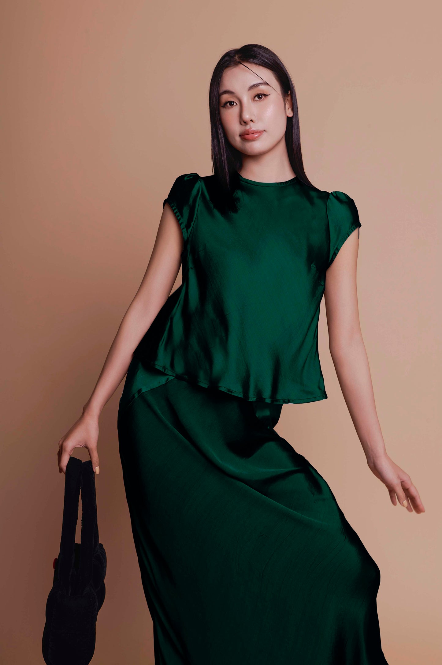 Silk Set: Baby Silk Top & Maxi SIlk Skirt