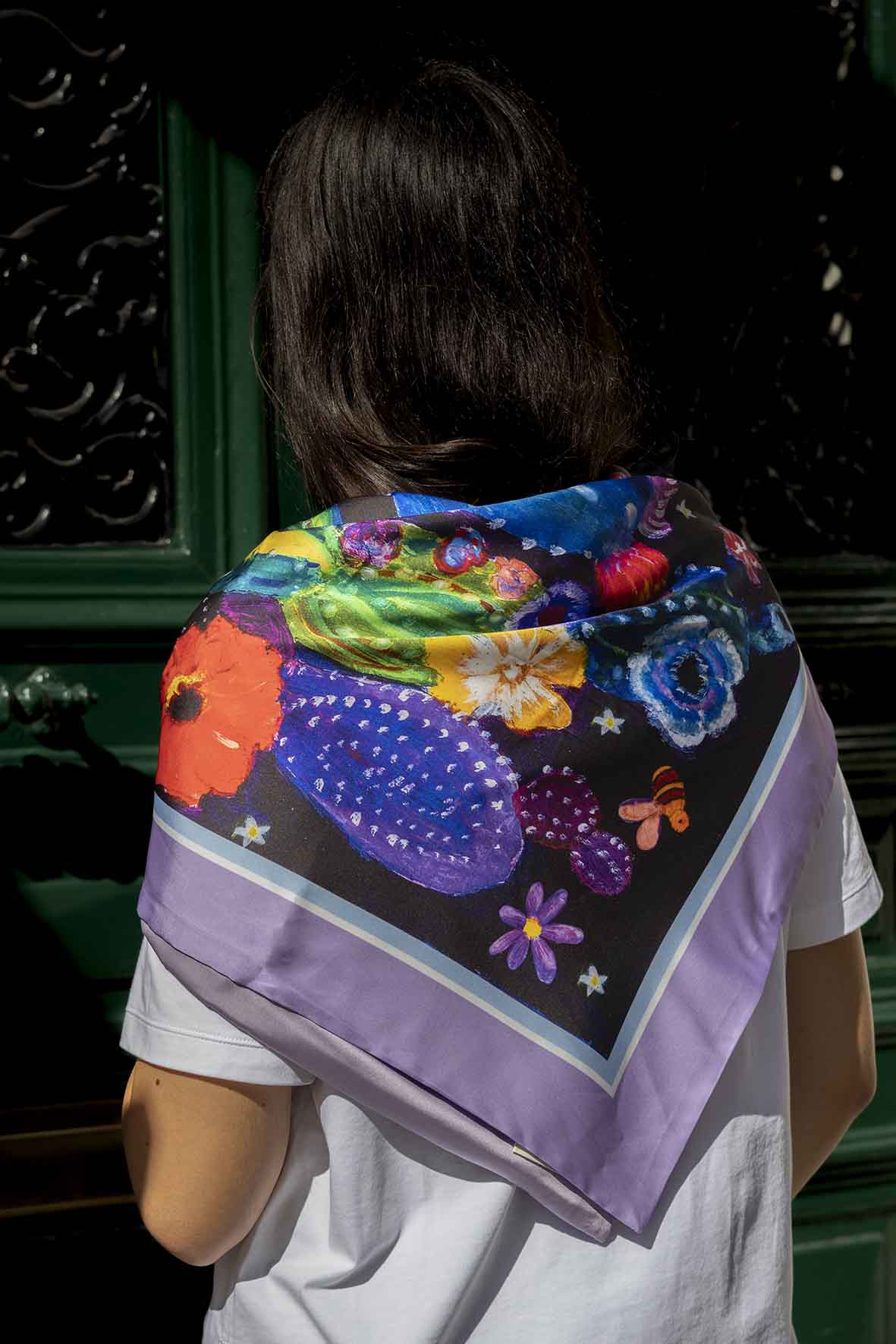 Silk Printed Square Scarf