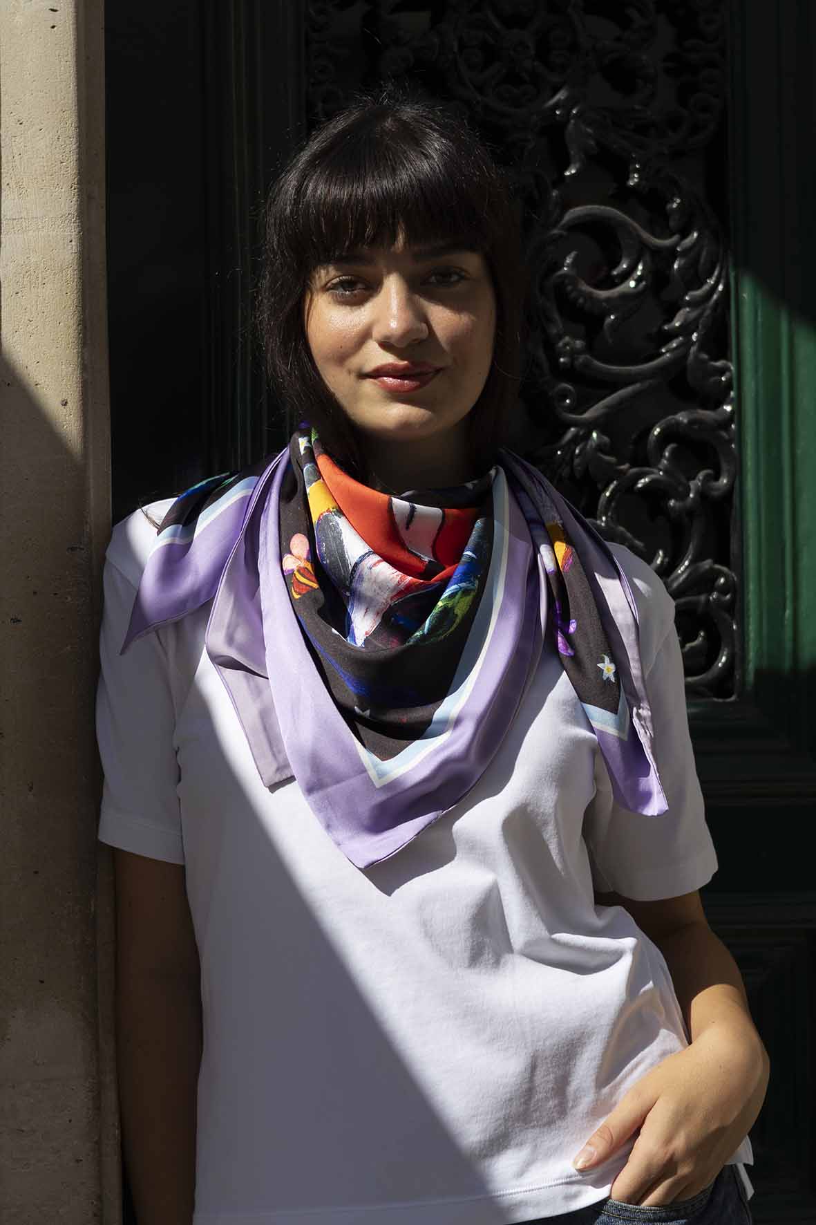 Silk Printed Square Scarf – gammeCOLLECTIVE