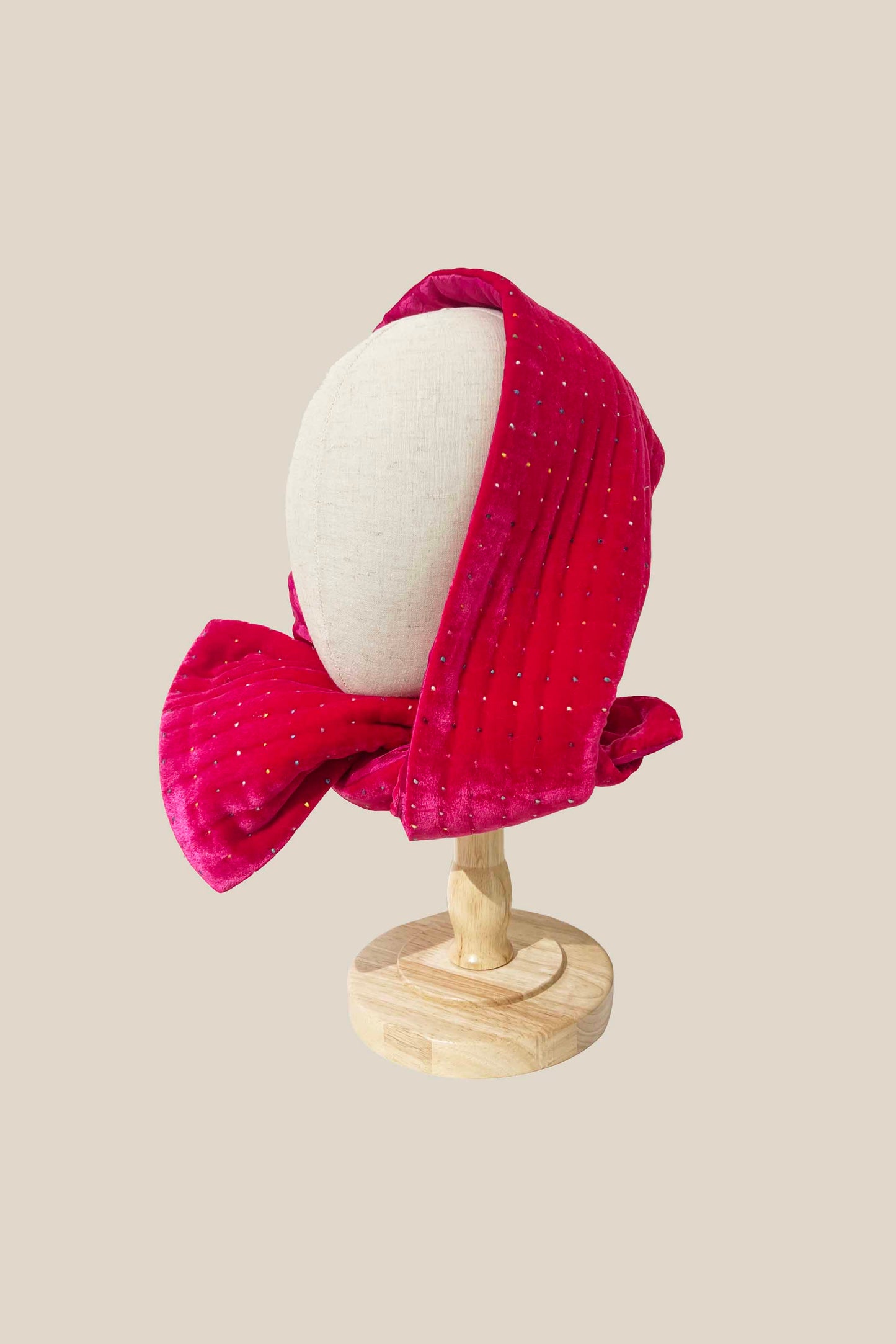 Hand-Quilted Silk Velvet Scarf