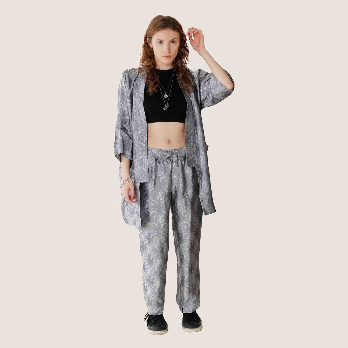 Silver Signature Kimono Set