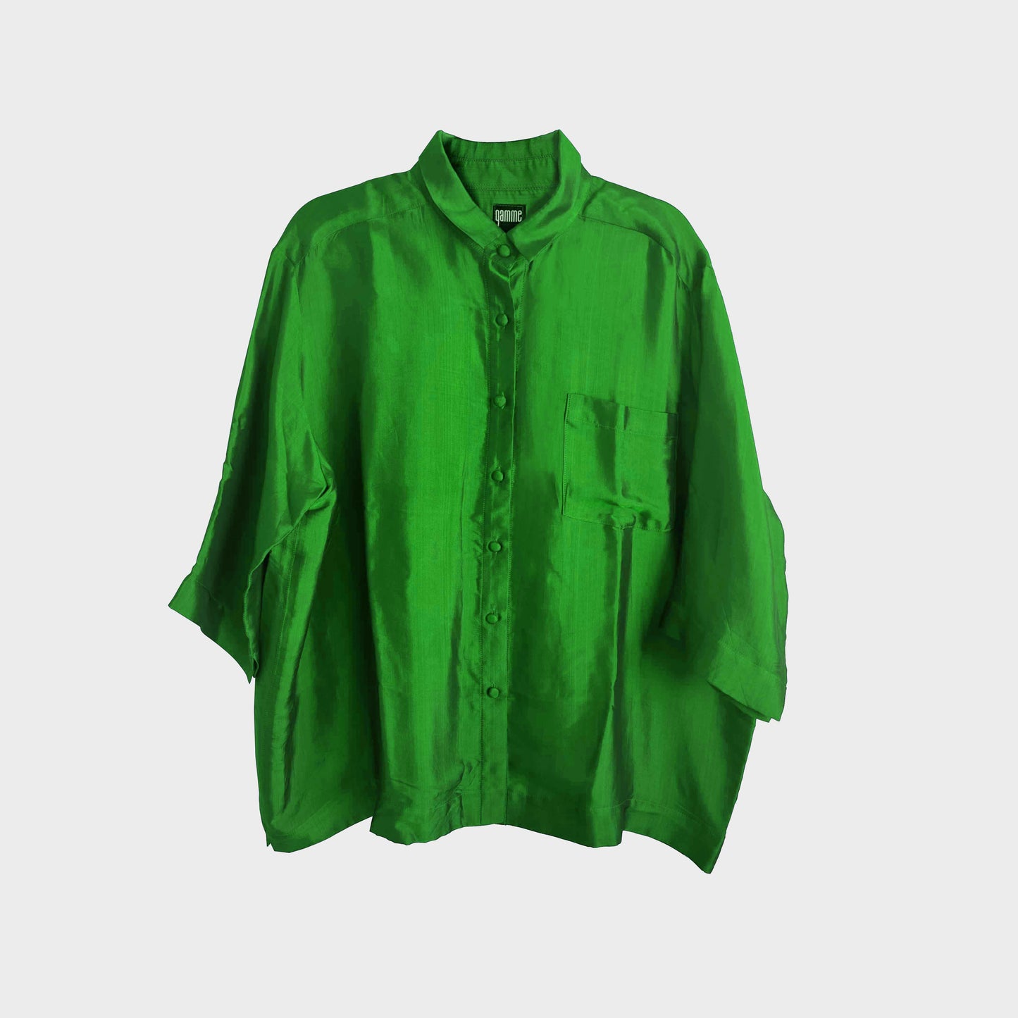 Olive Silk Shirt