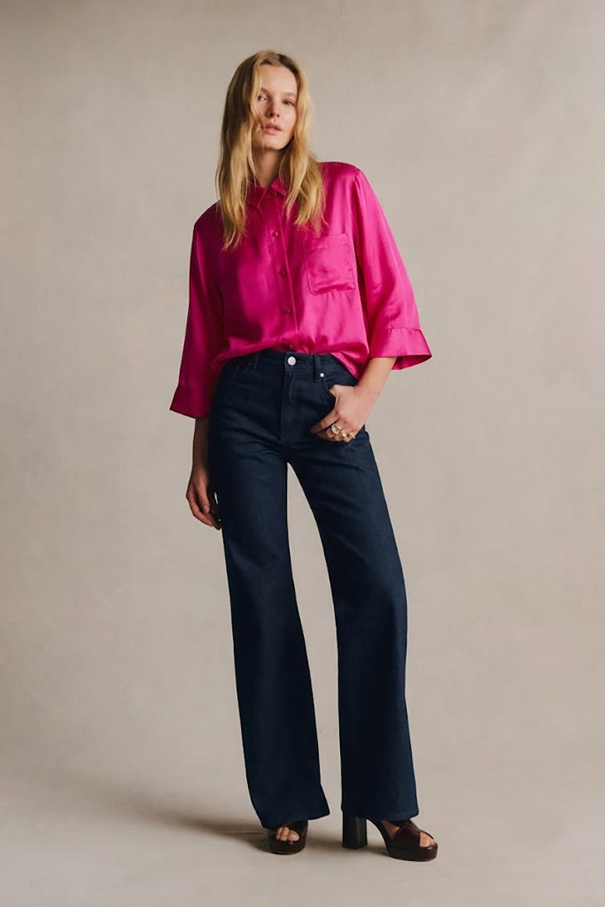 Magenta Silk Shirt