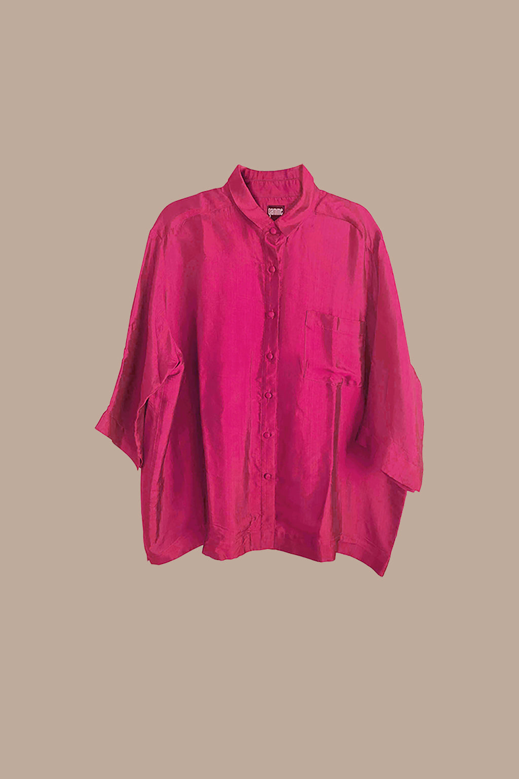 Magenta Silk Shirt