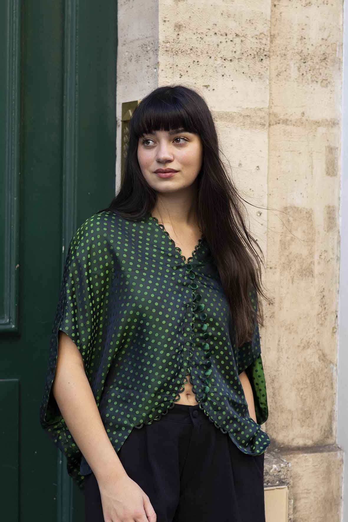 Polka Dots Silk Top - Special Design