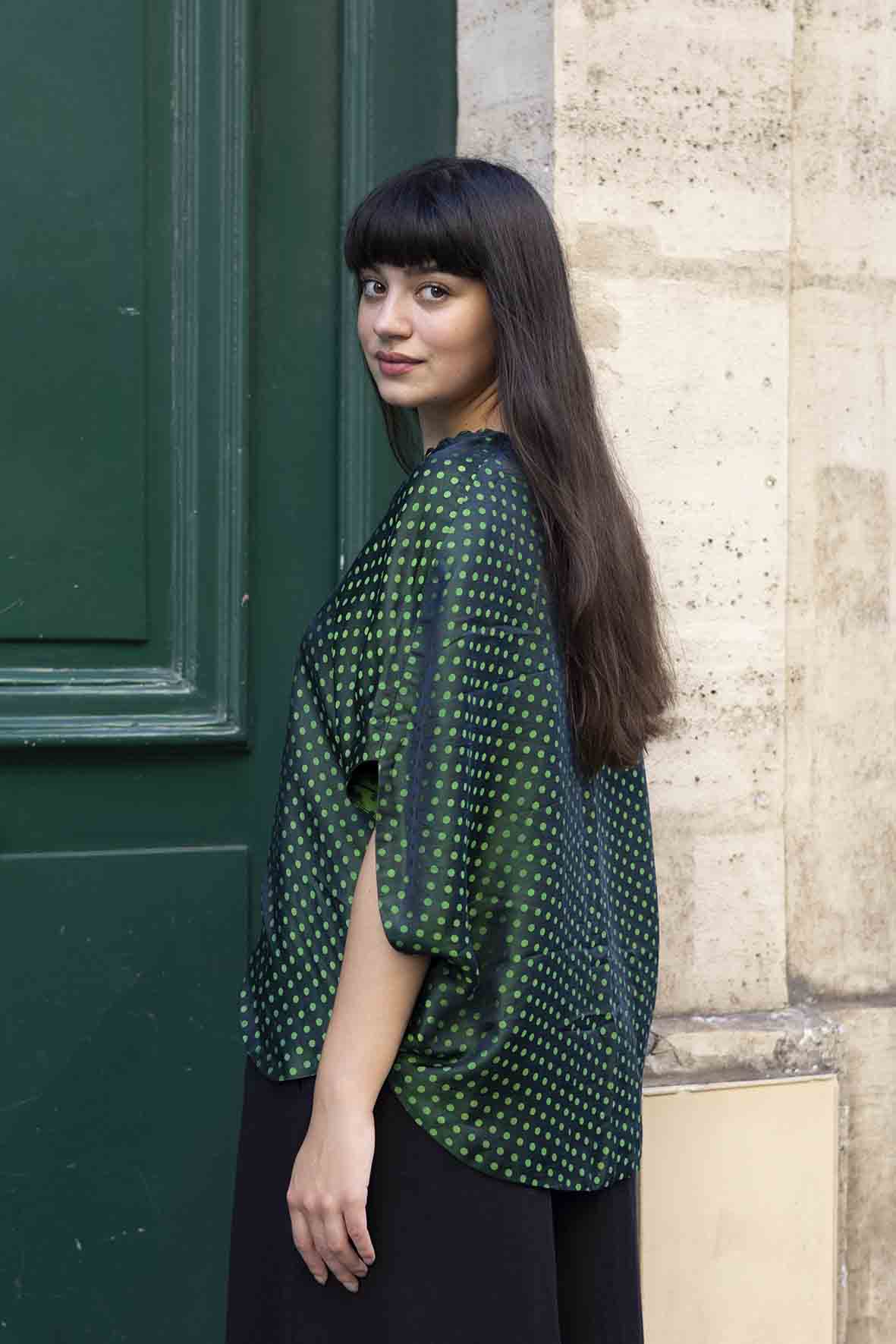 Polka Dots Silk Top - Special Design