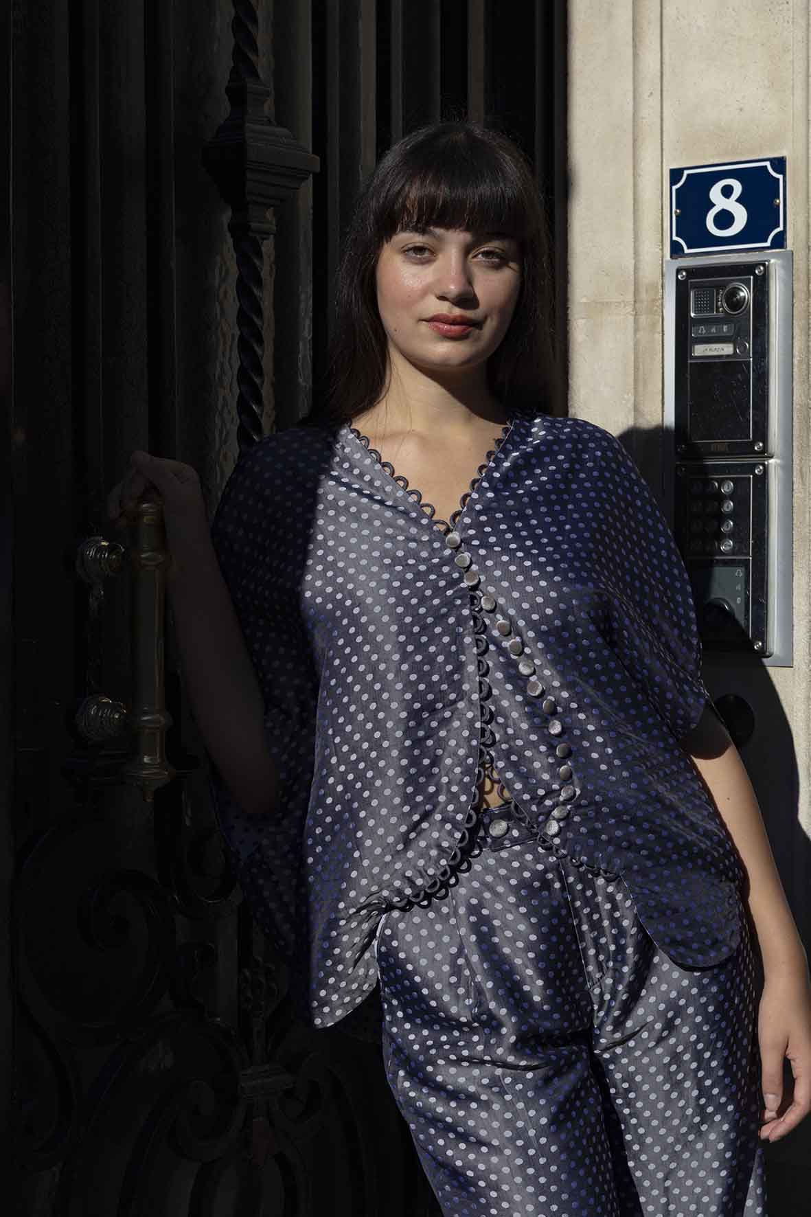 Polka Dots Silk Top - Special Design