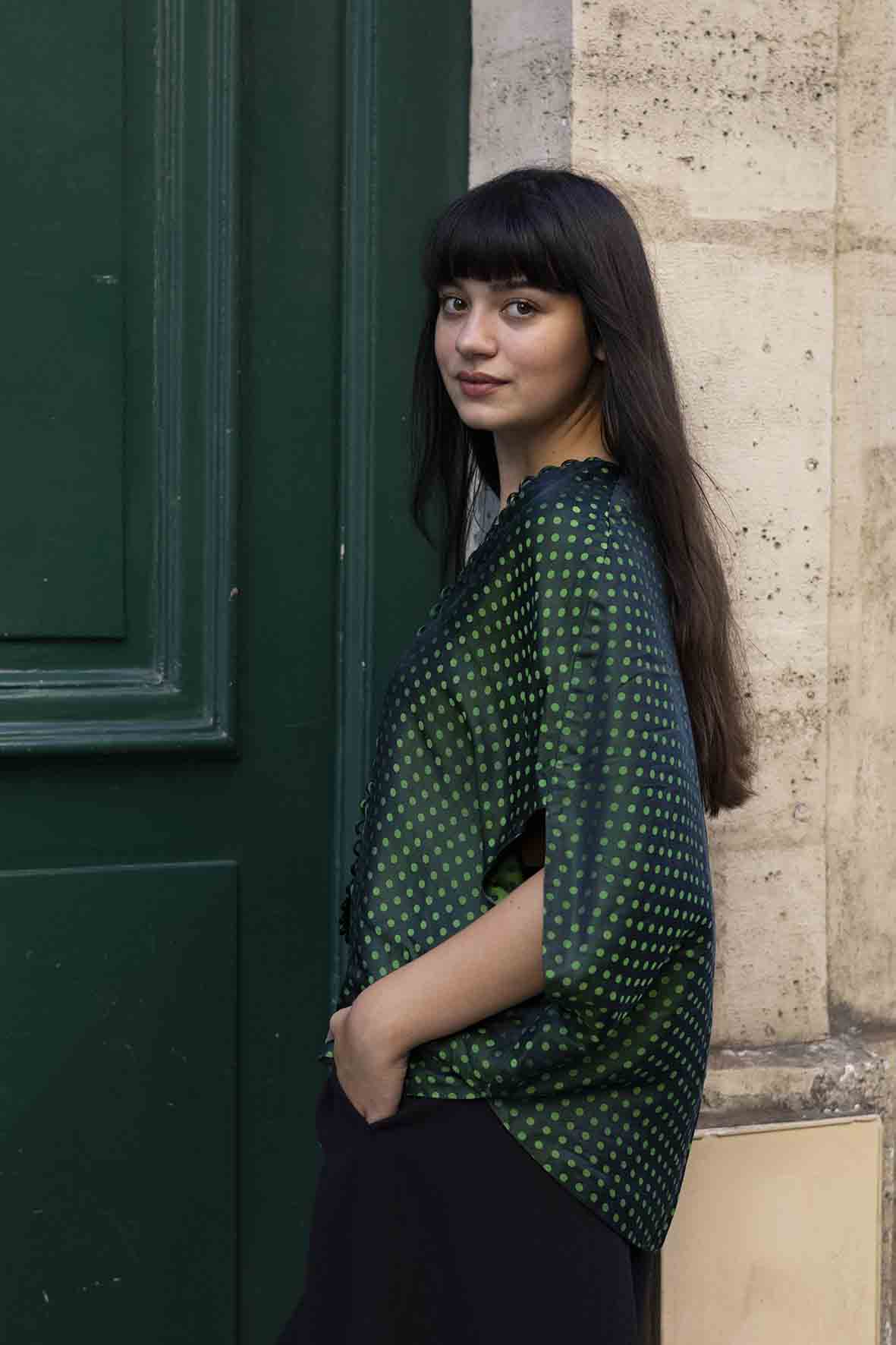 Polka Dots Silk Top - Special Design