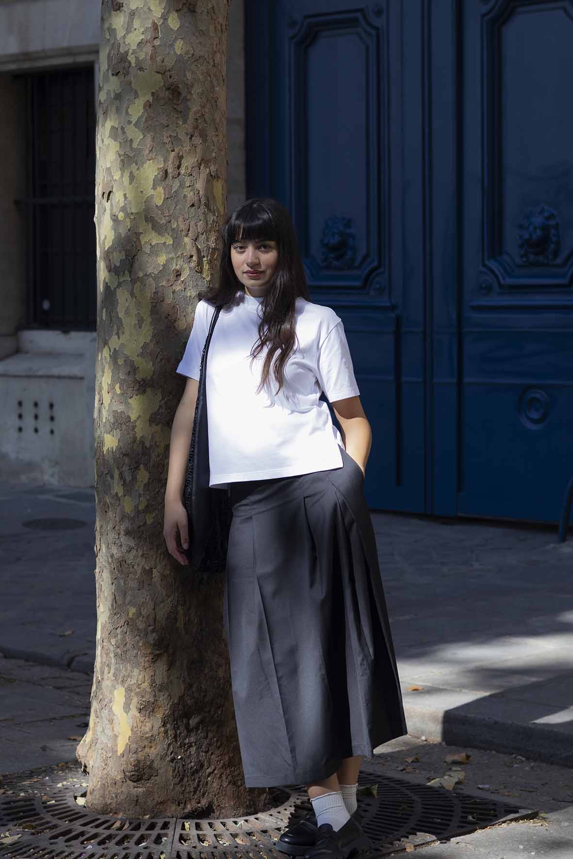 Long A-Line Skirt with Front Pleats – Elegant & Easy to Wear
