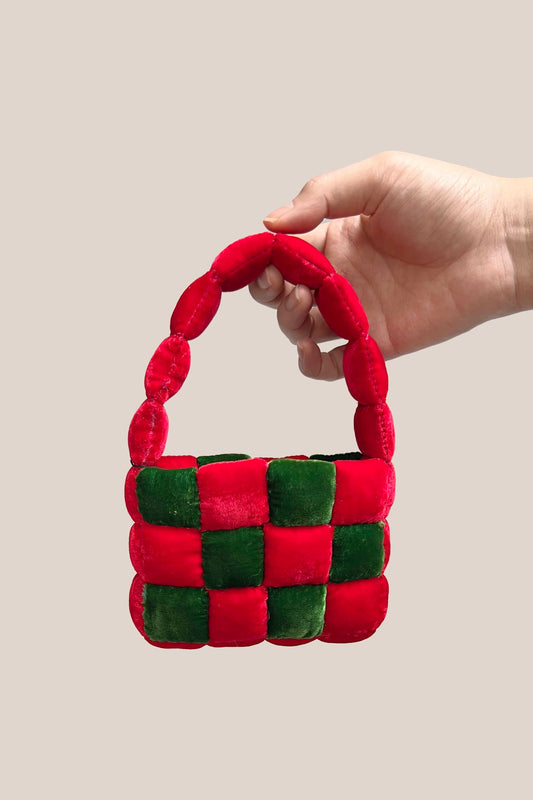 Mini Carre Velvet Hand Bag