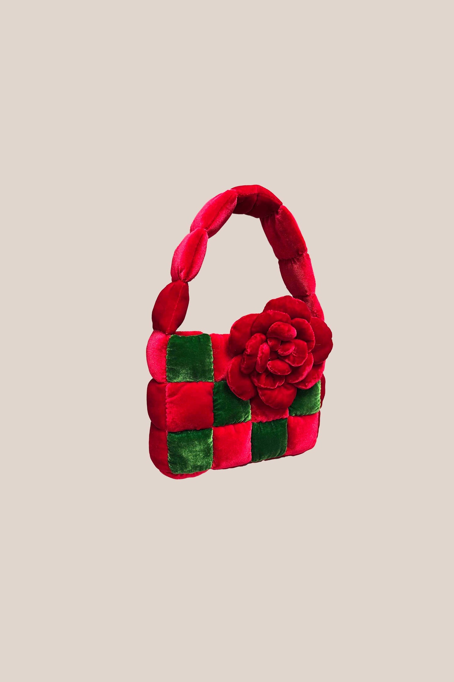 Rose Velvet Hand Bag