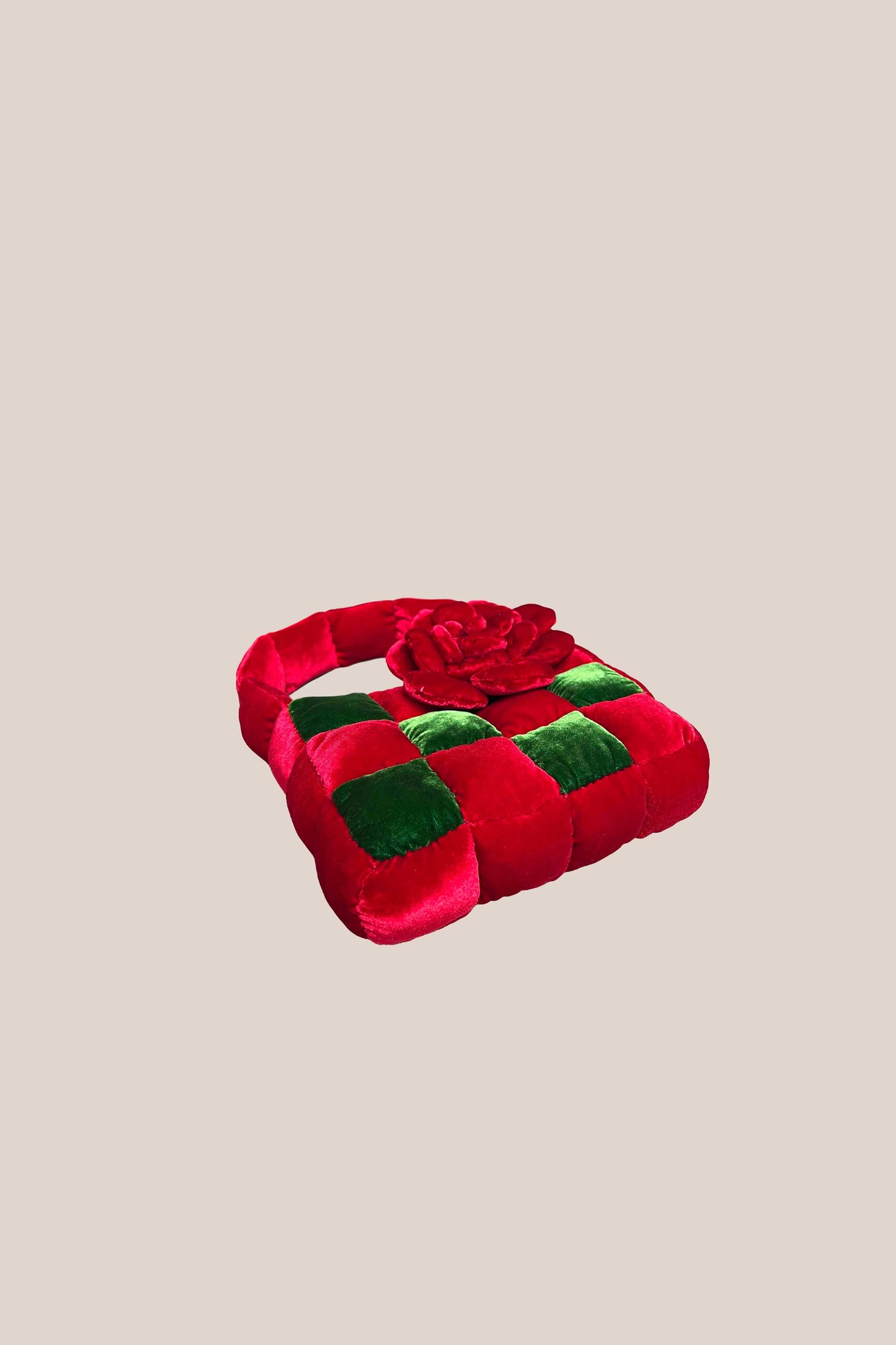 Rose Velvet Hand Bag