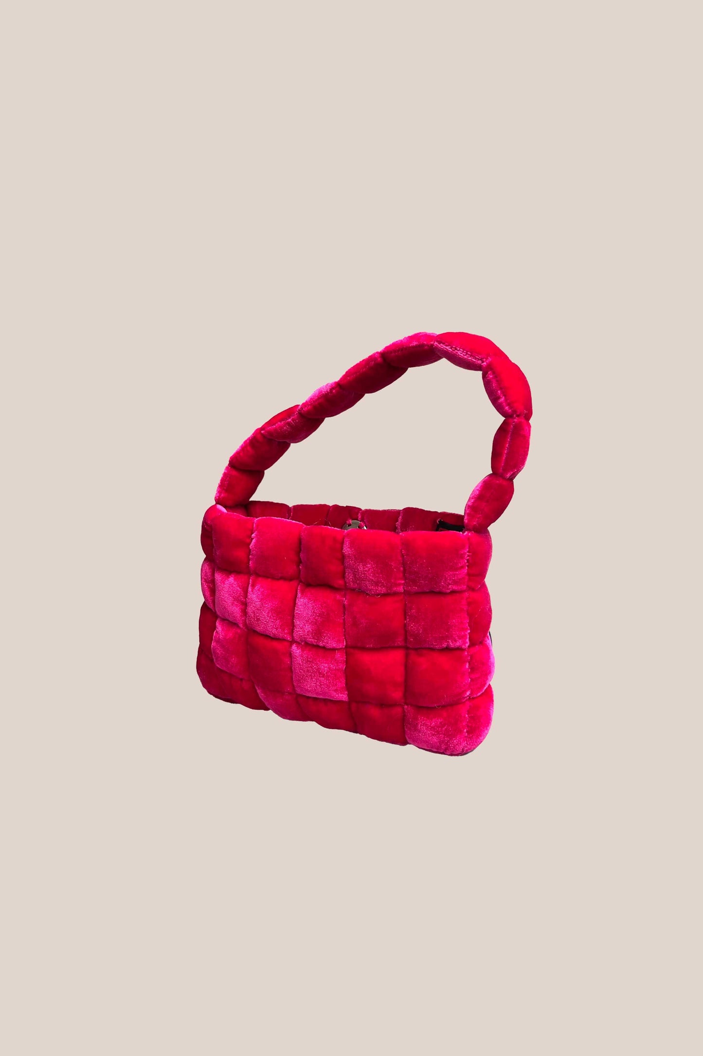 Pink Small Velvet Hand Bag