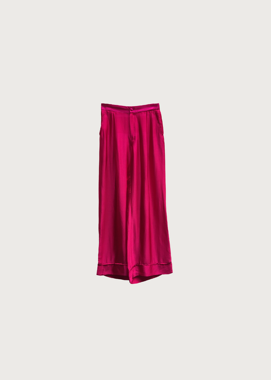 Magenta Silk Trousers LE