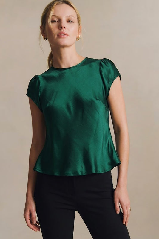 Silk Top Baby-Tee Green Emerald