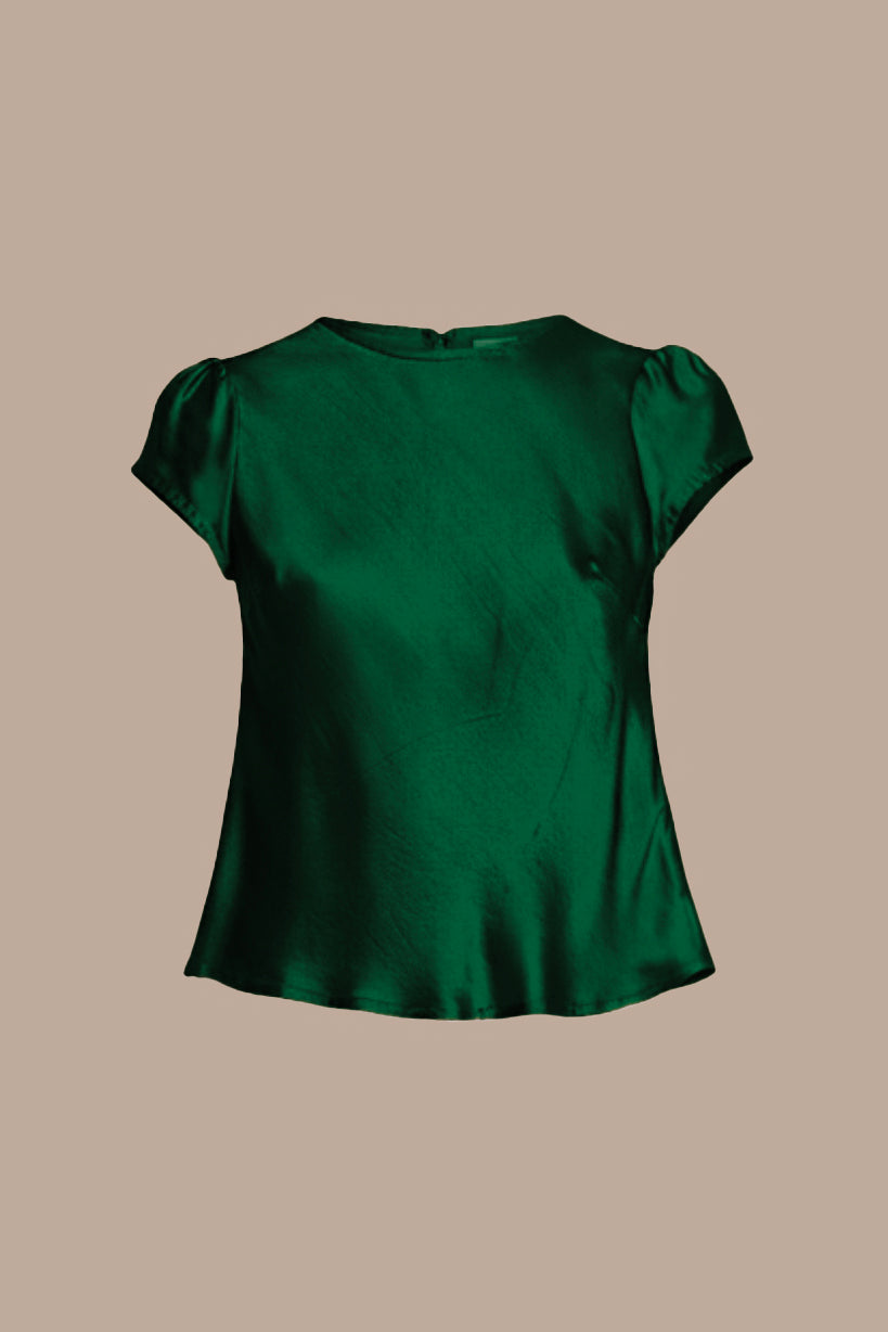 Silk Top Baby-Tee Green Emerald