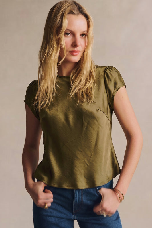 Silk Top Baby-Tee Green Olive