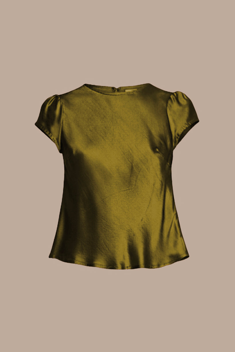 Silk Top Baby-Tee Green Olive