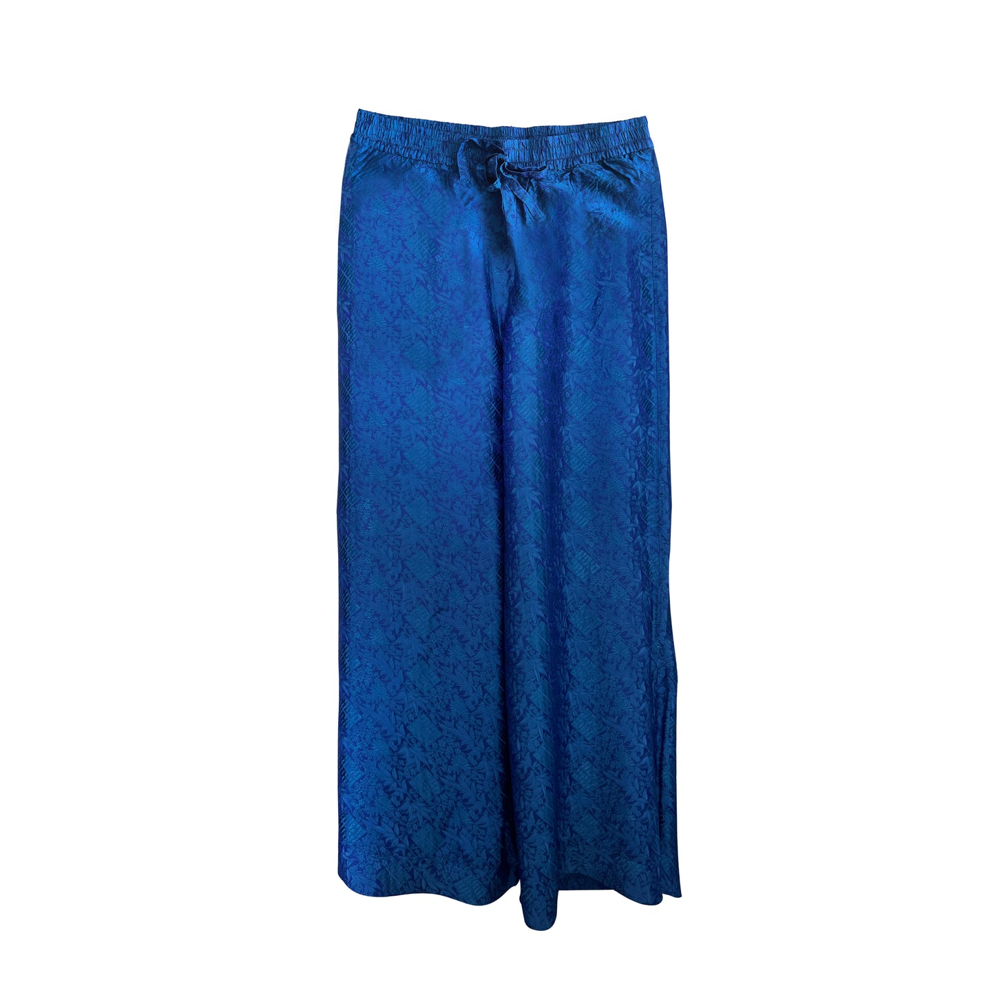 Blue Relaxed Wide Leg Pants