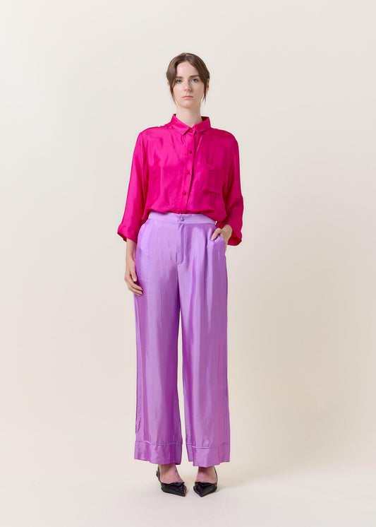Lilac Silk Trousers LE