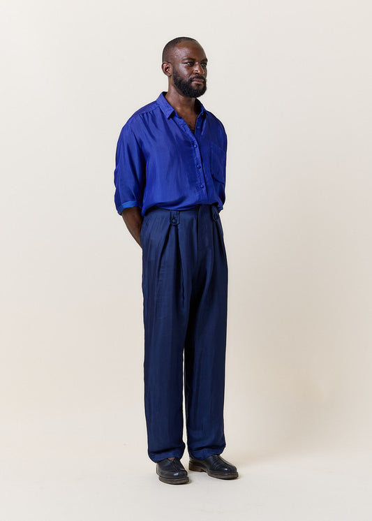 Silk Trousers Pleated