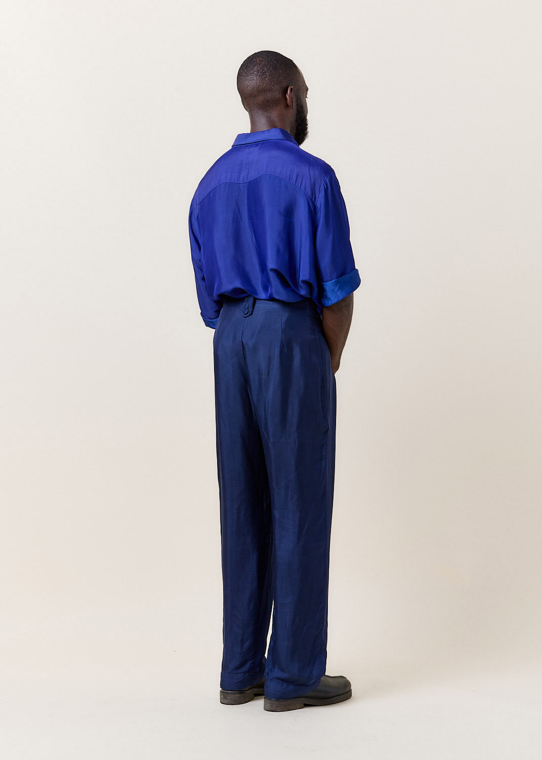 Silk Trousers Pleated