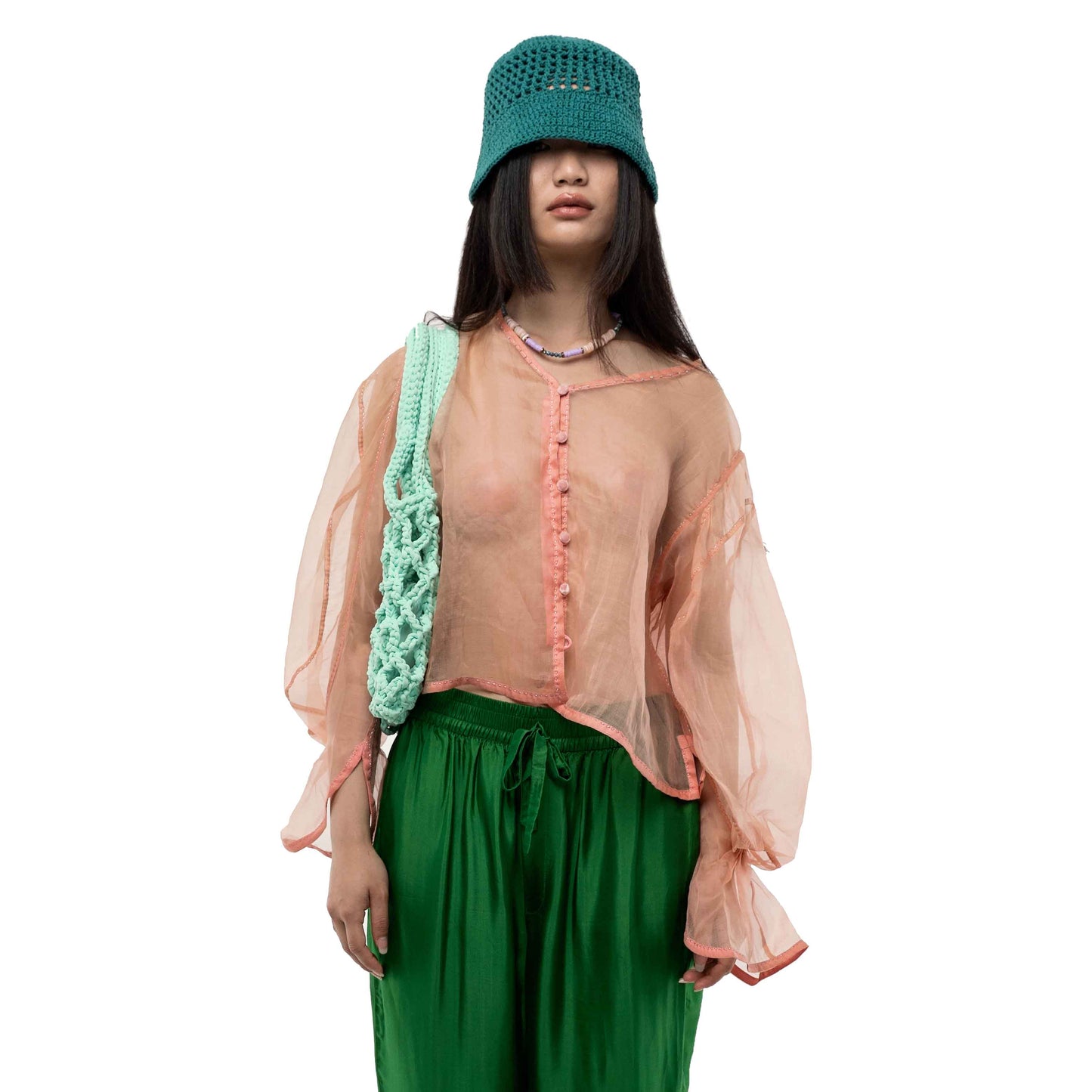 Transparent peach blouse - PREORDER