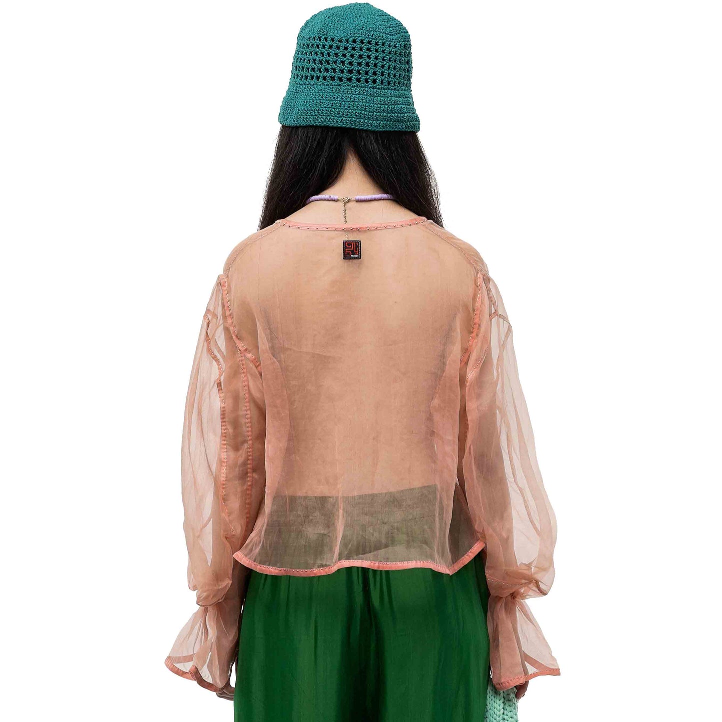 Transparent peach blouse - PREORDER