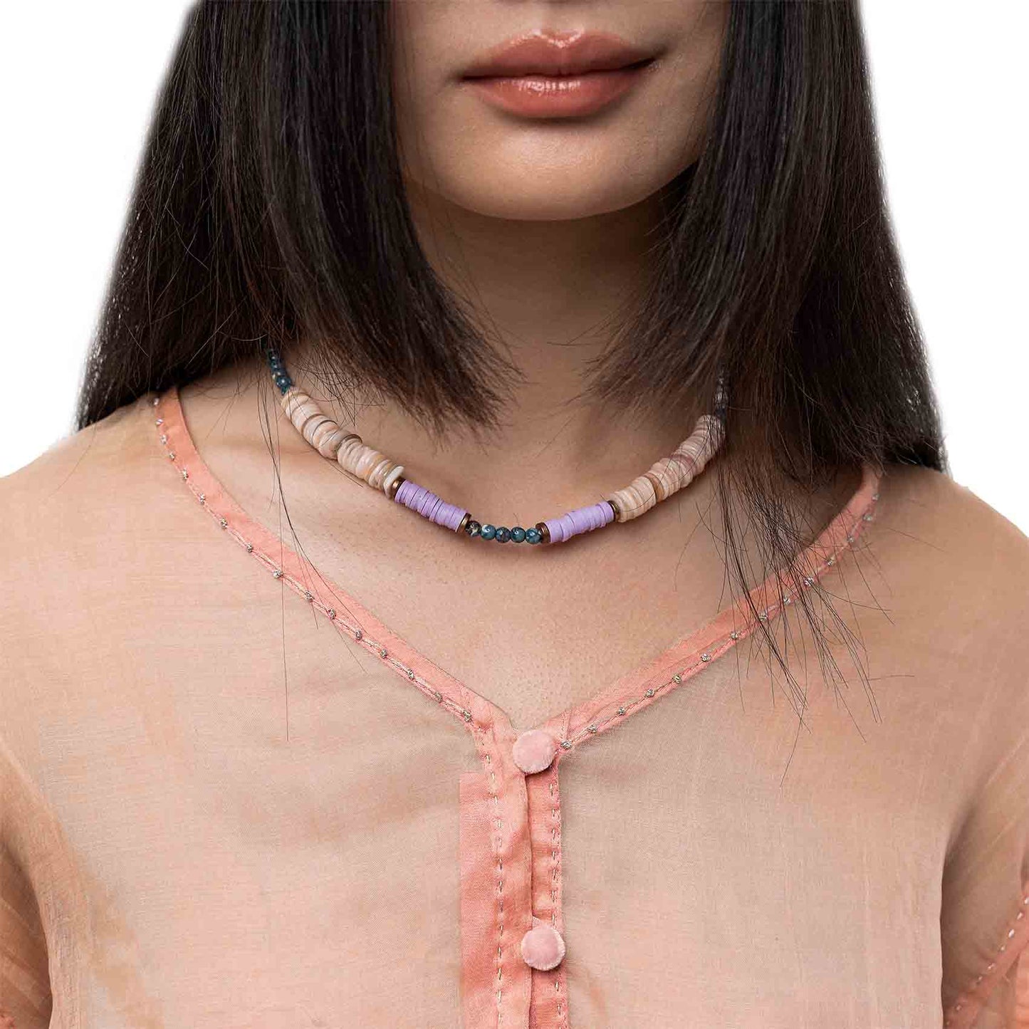 Transparent peach blouse - PREORDER